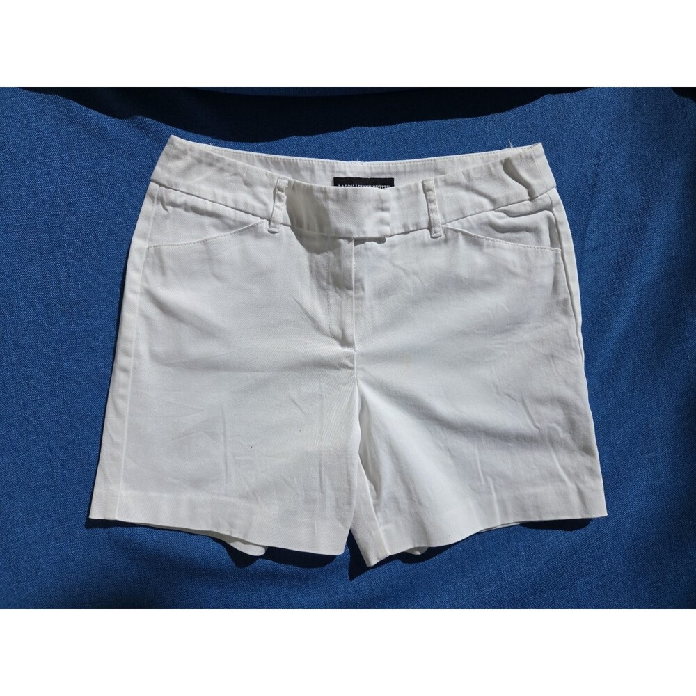 Larry Levine Petite White‎ Cotton Shorts 10P